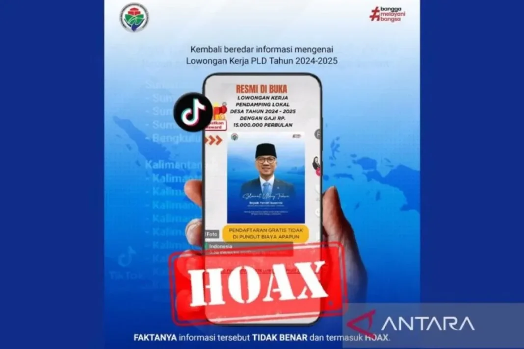 Kemendes Pastikan, Info Rekrutmen Pendamping Lokal Desa Hoaks